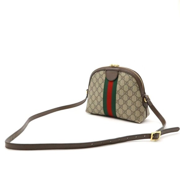 Authentic Gucci GG Supreme Ophidia Sherry Line Crossbody Bag Web Canvas Brown - Picture 6 of 10